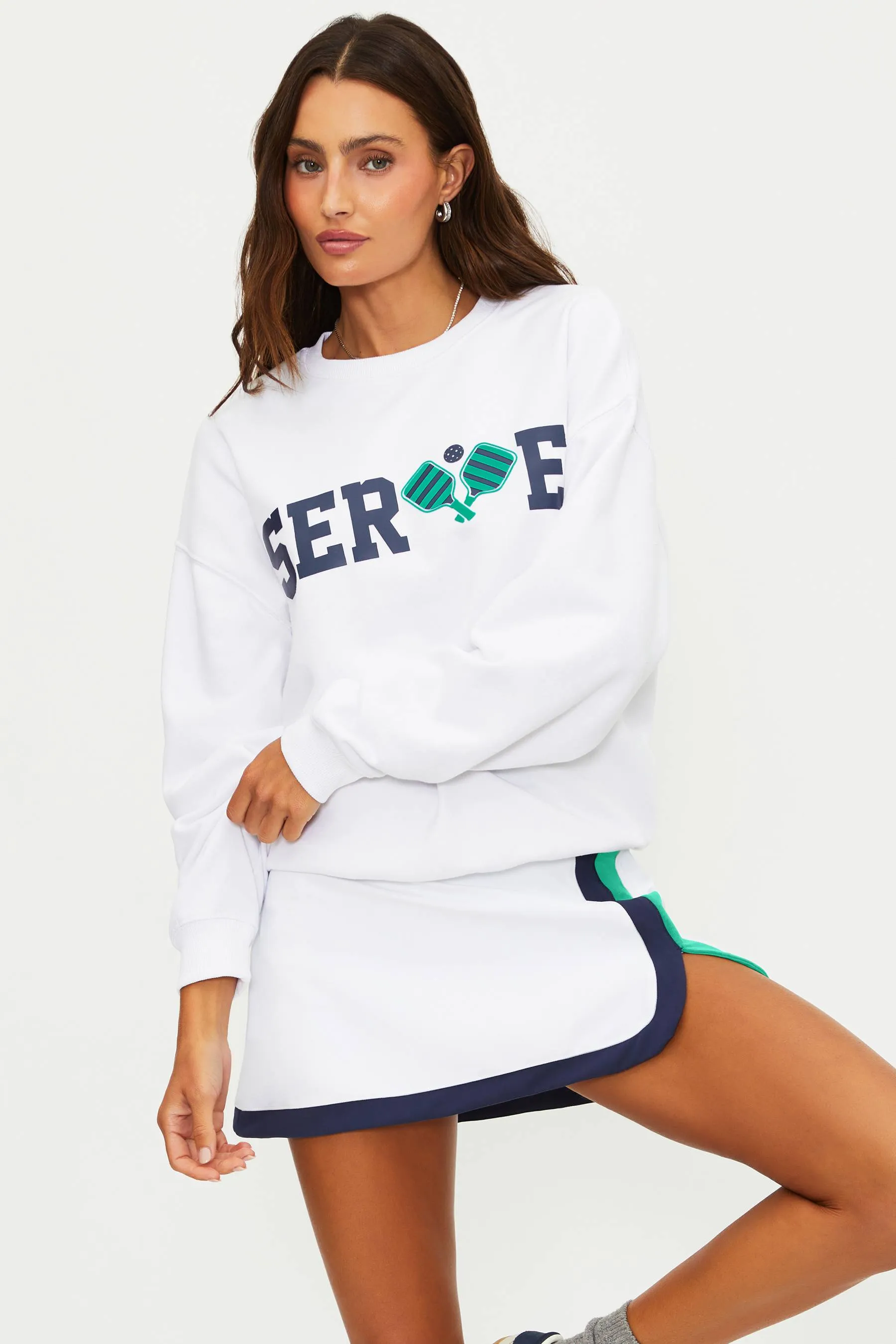 Devyn Oversized Sweatshirt Serve sold by Beach Riot product image thumbnail 3