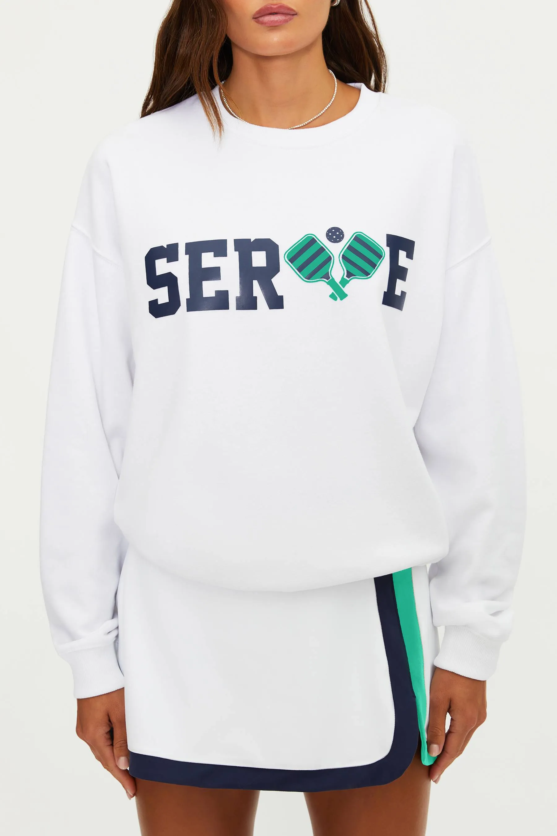 Devyn Oversized Sweatshirt Serve sold by Beach Riot product image thumbnail 4