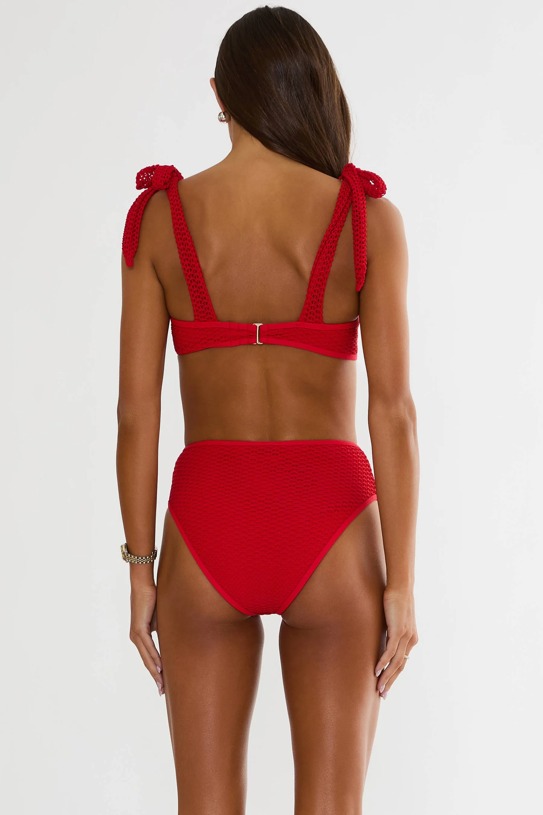 Rozli Bottom Red Crochet sold by Beach Riot product image thumbnail 4