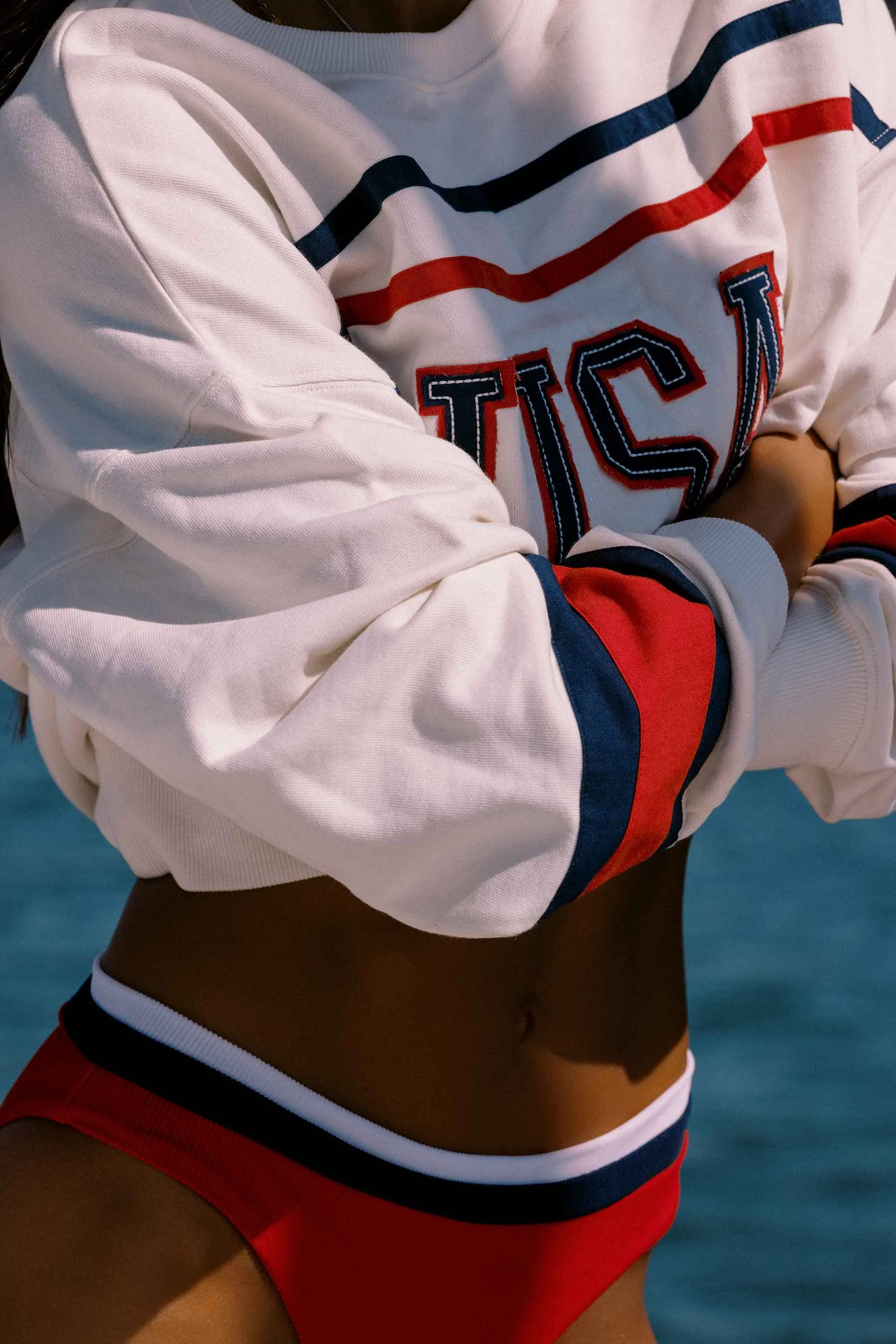 Devyn Oversized Sweatshirt Firework Colorblock sold by Beach Riot product image thumbnail 4