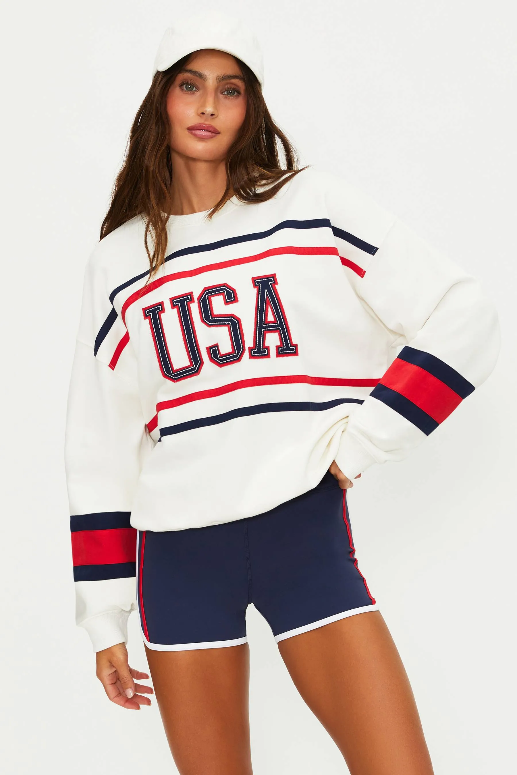 Devyn Oversized Sweatshirt Firework Colorblock sold by Beach Riot product image thumbnail 2