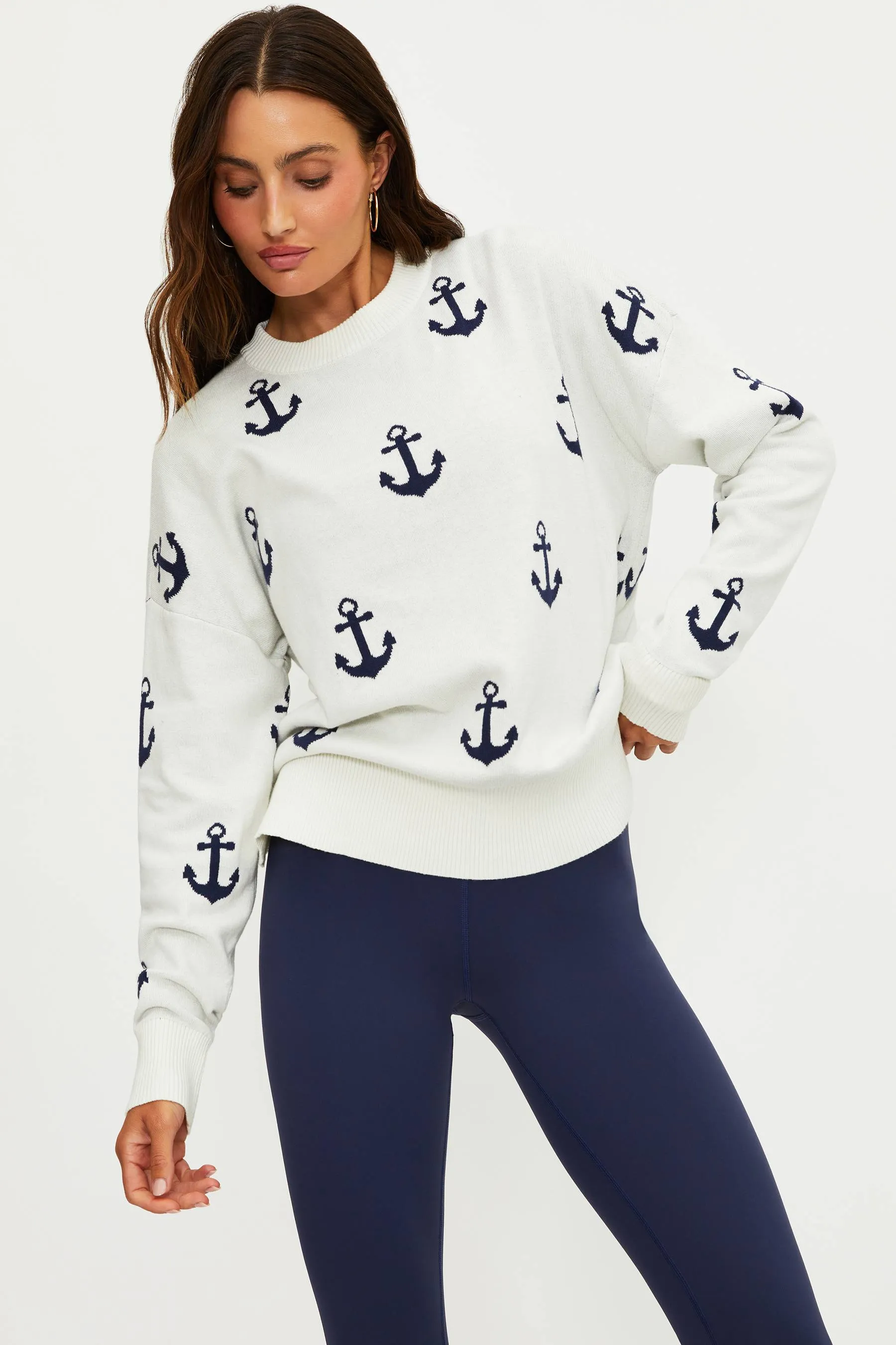 Callie Sweater Regatta Anchor sold by Beach Riot product image thumbnail 4