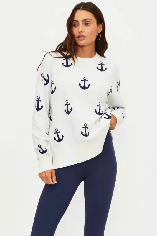 Callie Sweater Regatta Anchor made by Beach Riot