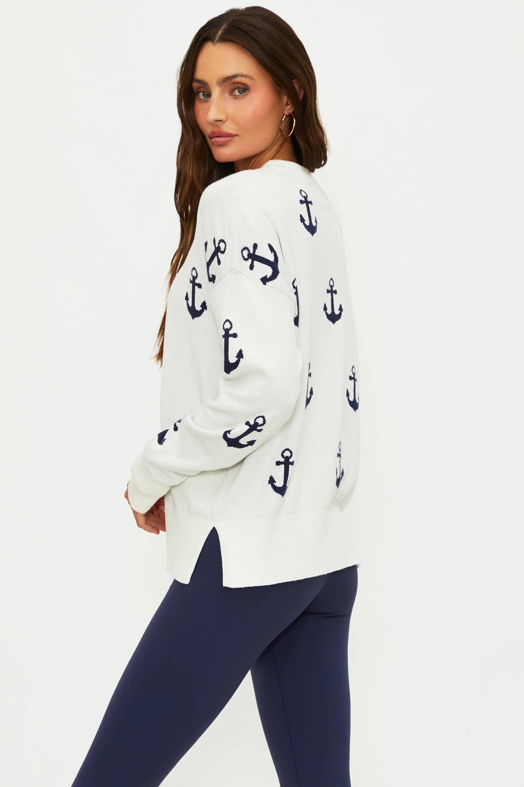 Callie Sweater Regatta Anchor sold by Beach Riot product image thumbnail 2