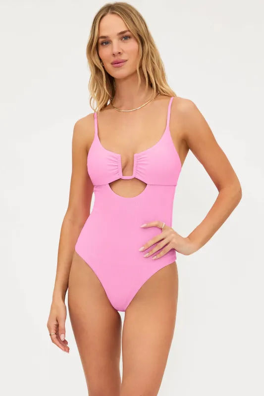 Lindy One Piece Peak Pink made by Beach Riot