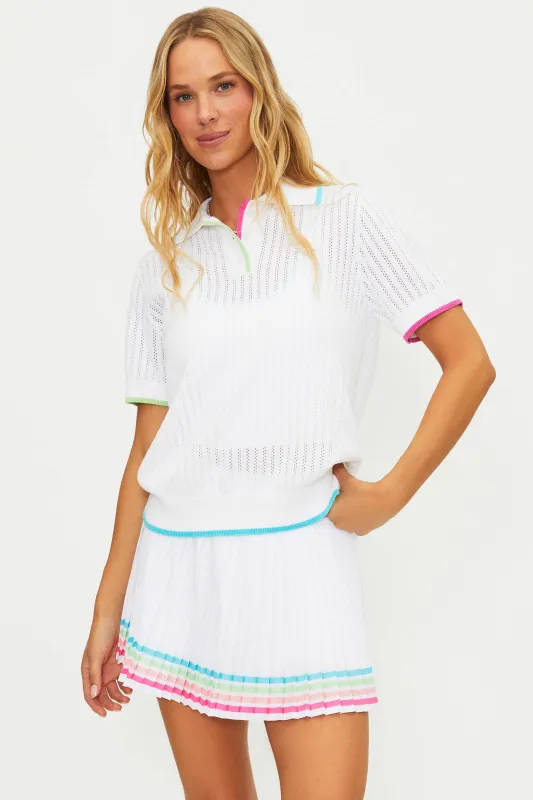 Sia Top Hibiscus Cove White made by Beach Riot