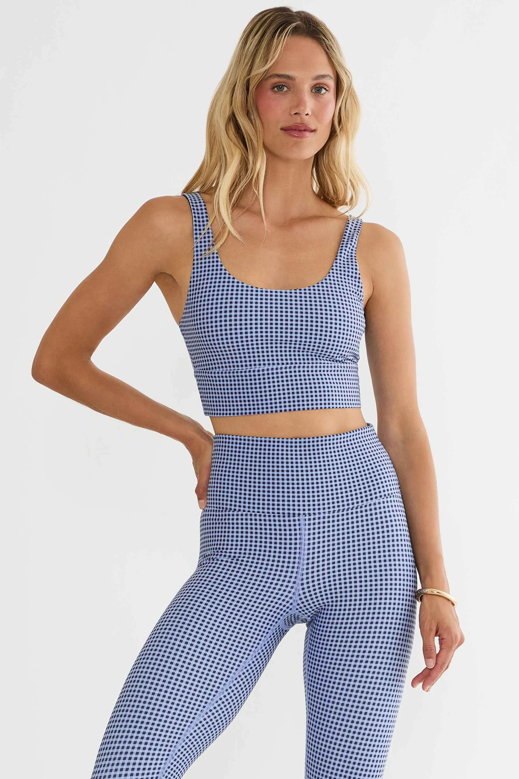 Leah Top Blue Gingham sold by Beach Riot product image thumbnail 4