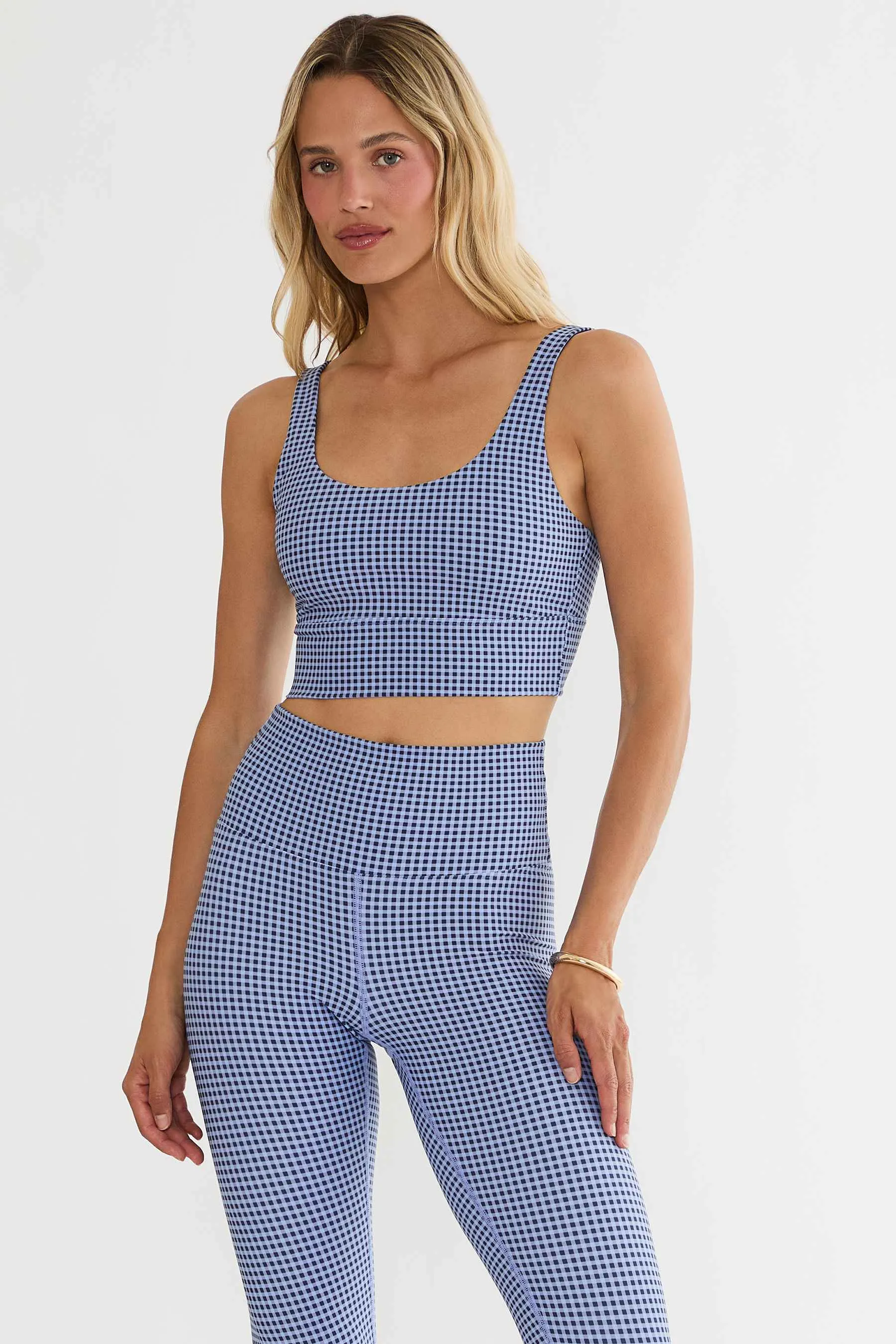 Leah Top Blue Gingham sold by Beach Riot product image thumbnail 3