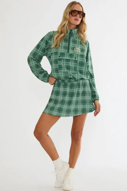 Clyde Skirt Fairway Plaid made by Beach Riot