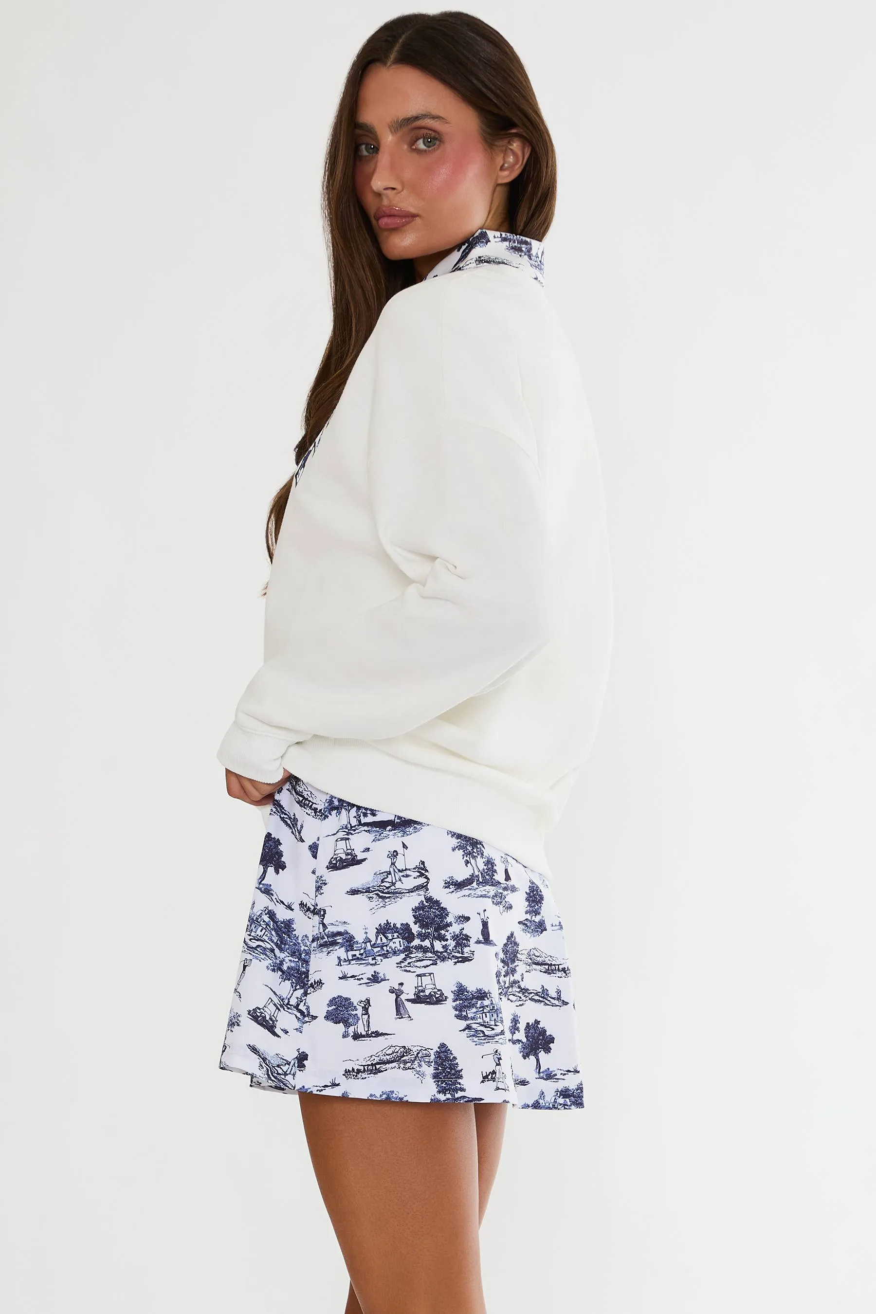 Devyn Oversized Sweatshirt Evening Golf Toile sold by Beach Riot product image thumbnail 4