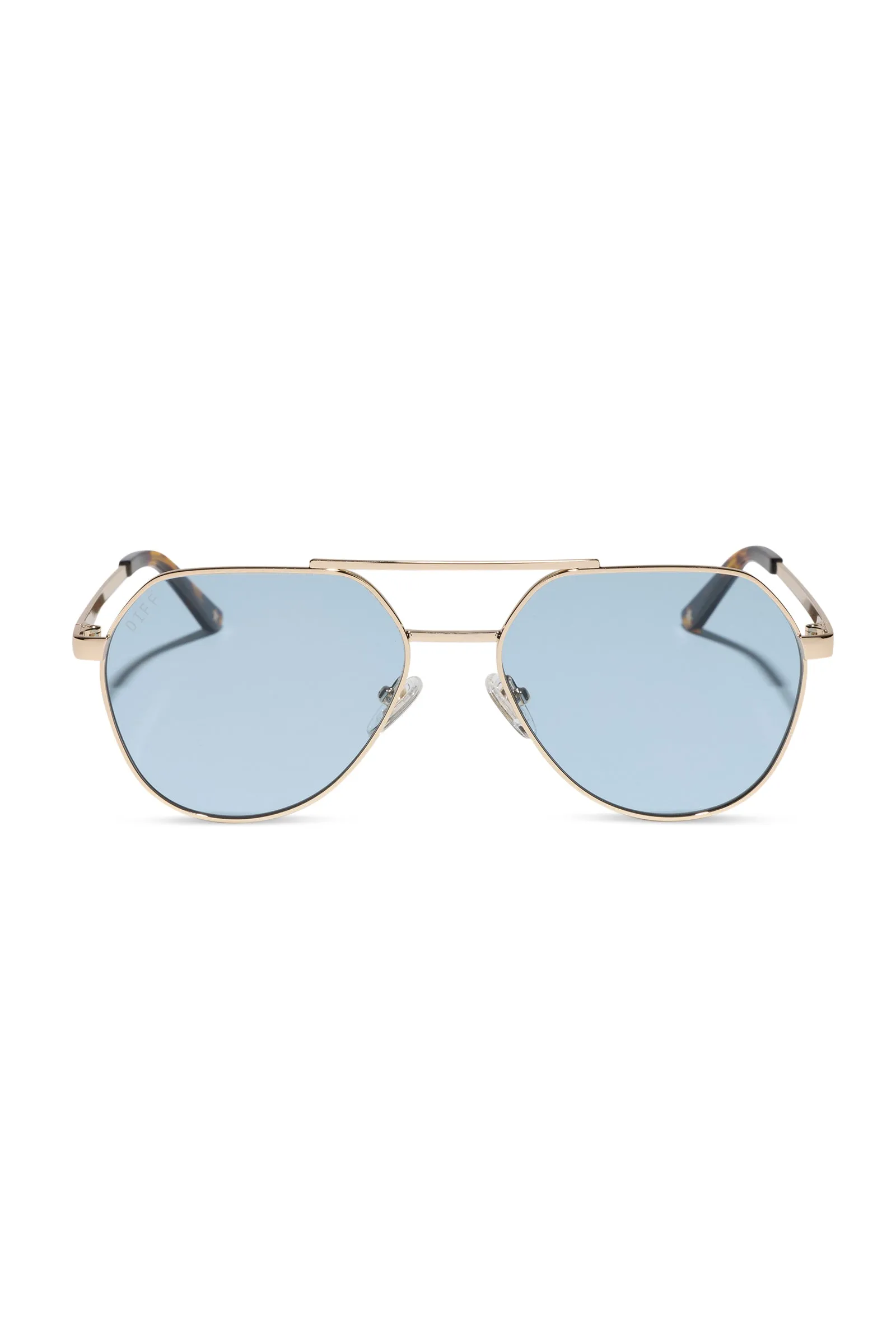 Beach Riot X DIFF Reserve Sunglasses Gold Blue Lense sold by Beach Riot