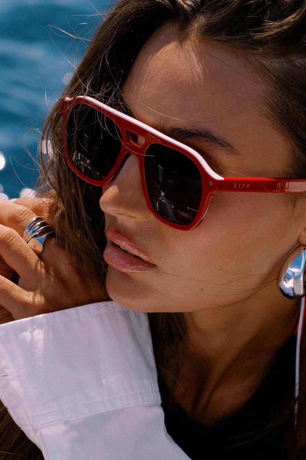 Beach Riot X DIFF Coast Sunglasses Red sold by Beach Riot product image thumbnail 2