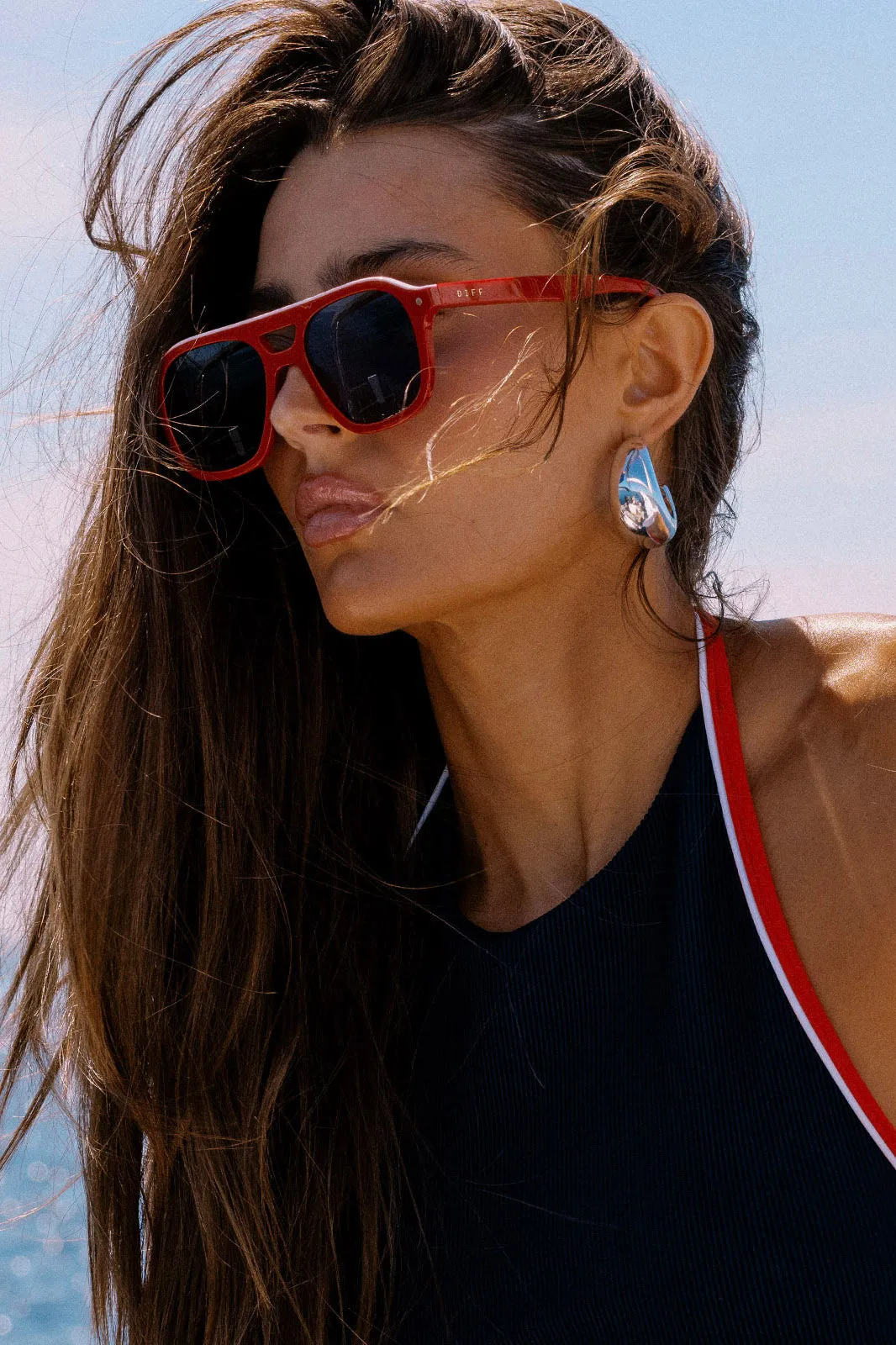 Beach Riot X DIFF Coast Sunglasses Red sold by Beach Riot product image thumbnail 5