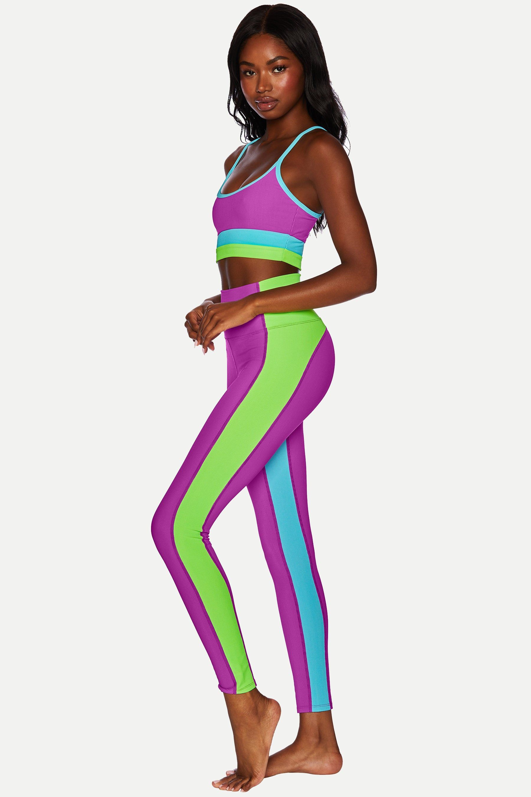 Colorblock Legging Cool Fluorescents sold by Beach Riot