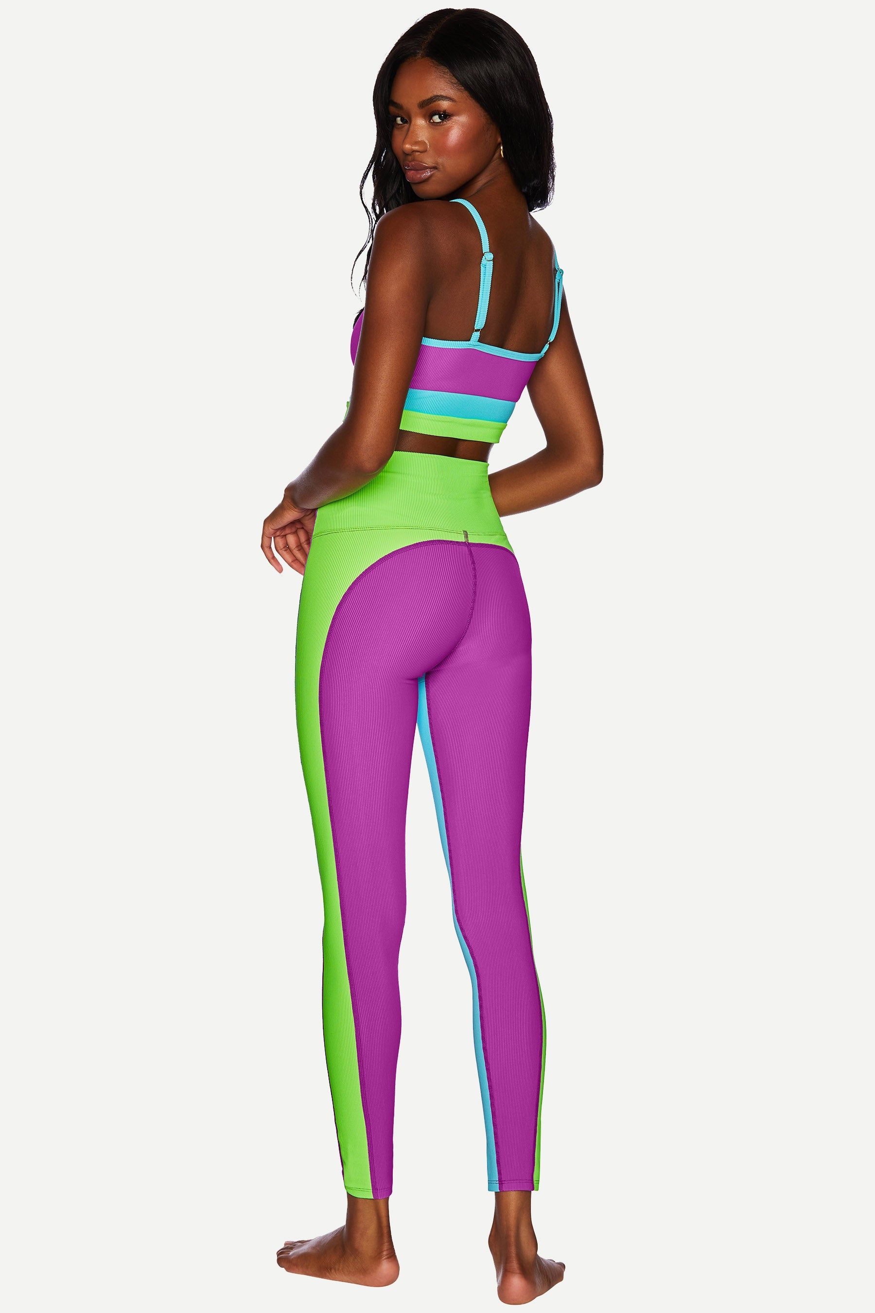 Colorblock Legging Cool Fluorescents sold by Beach Riot product image thumbnail 2