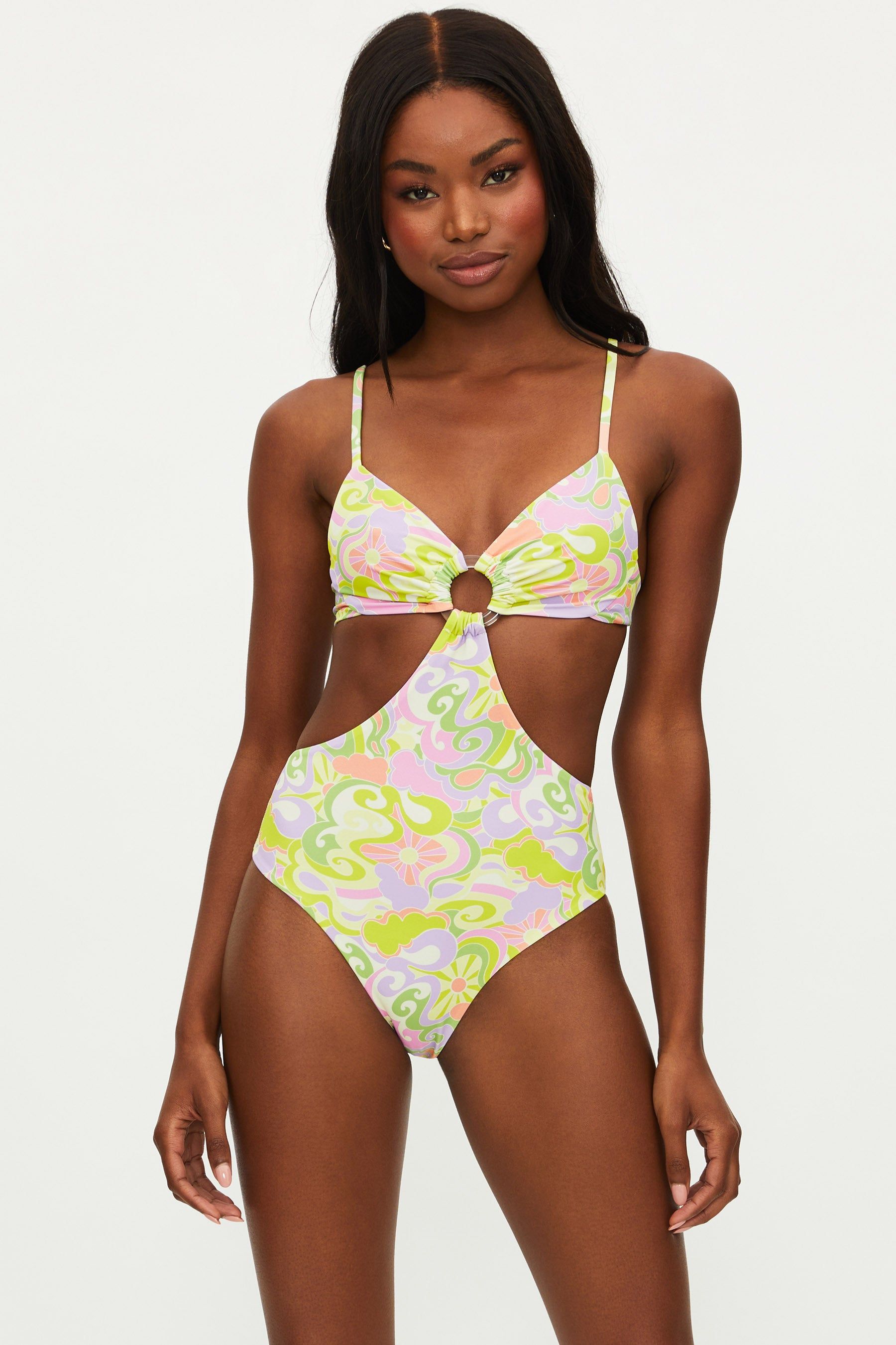 Kirsten One Piece Psychedelic Sunshine sold by Beach Riot product image thumbnail 4