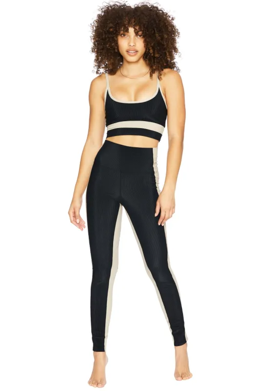 Colorblock Legging Black Tan sold by Beach Riot