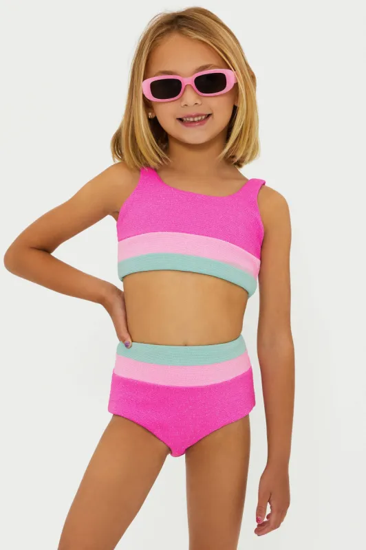 Little Mackenzie & Heidi Blossom Colorblock Scrunch sold by Beach Riot