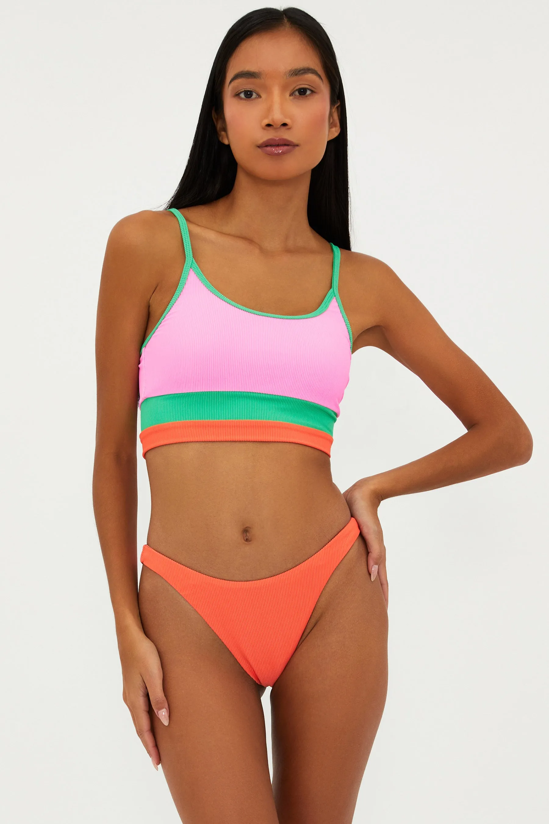 Kaylin Bottom Coral Beach Colorblock sold by Beach Riot product image thumbnail 2