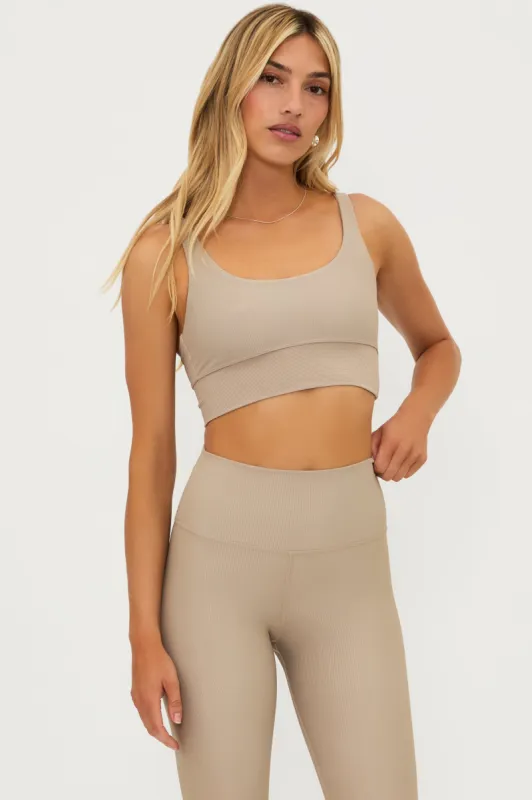 Leah Top Tan sold by Beach Riot