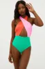Jessica One Piece Coral Beach Colorblock sold by Beach Riot