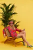 Luana Kaftan Hibiscus Sunset sold by Beach Riot