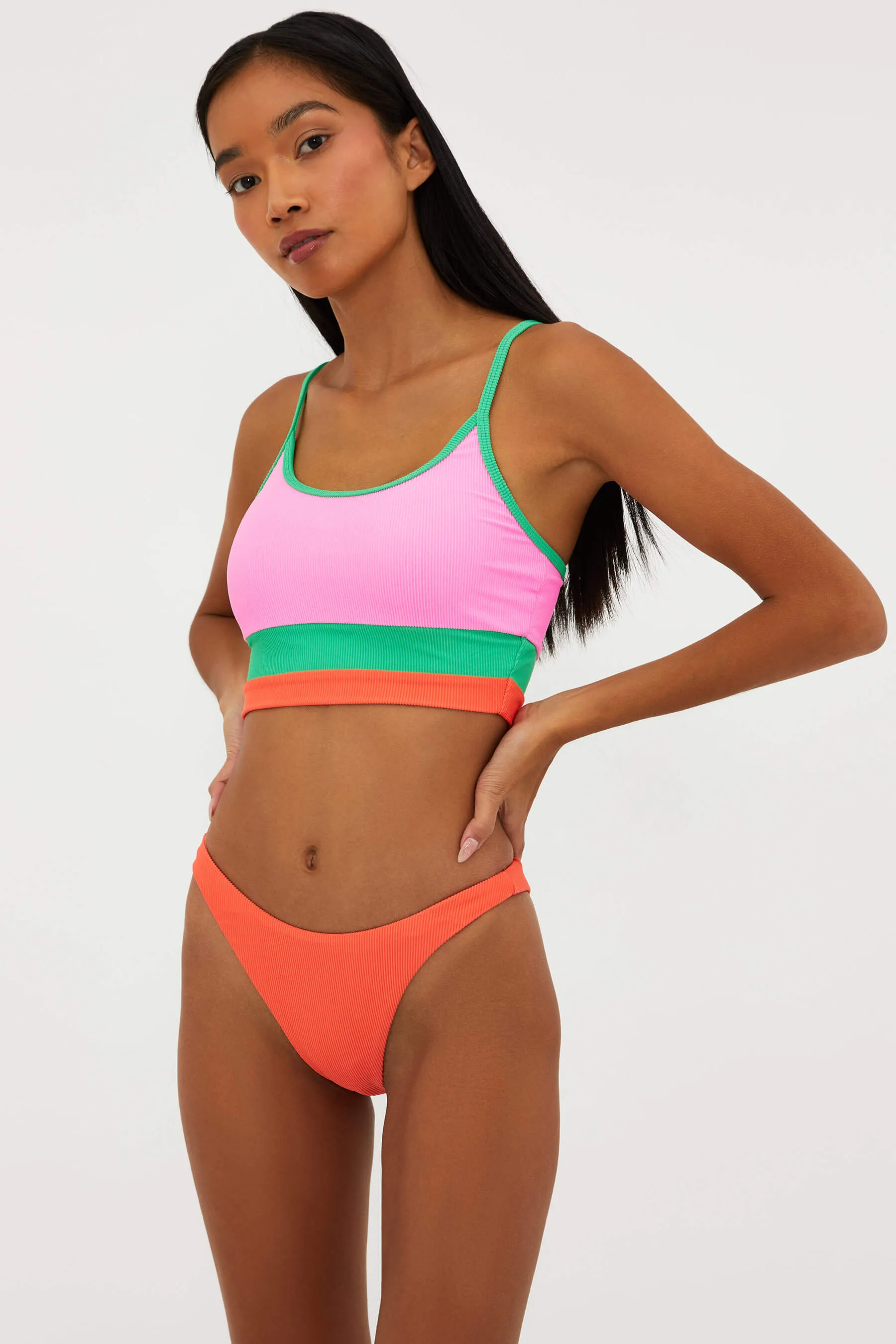 Eva Top Coral Beach Colorblock sold by Beach Riot product image thumbnail 2