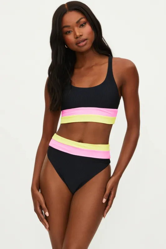 Mackenzie Top Pink Lemonade Colorblock sold by Beach Riot