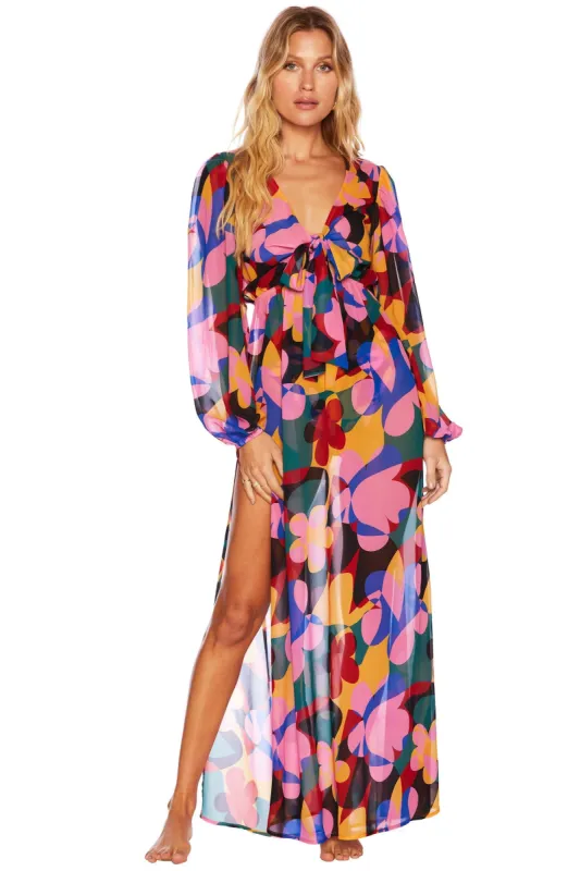 Shiloh Dress Preppy Geo Floral sold by Beach Riot