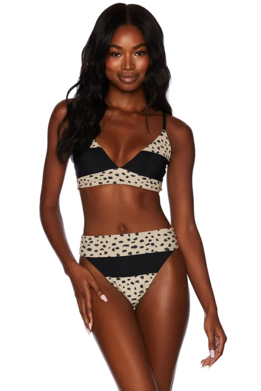 Riza Top Taupe Spot made by Beach Riot