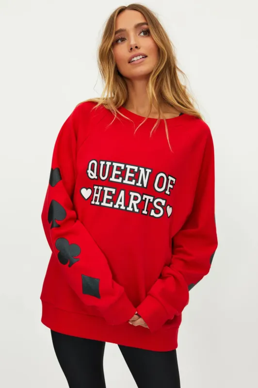 Queen of Hearts Sweater Scarlett sold by Beach Riot