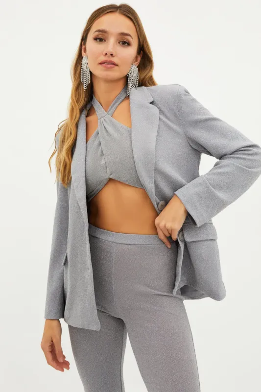 Paris Blazer Silver Shine sold by Beach Riot