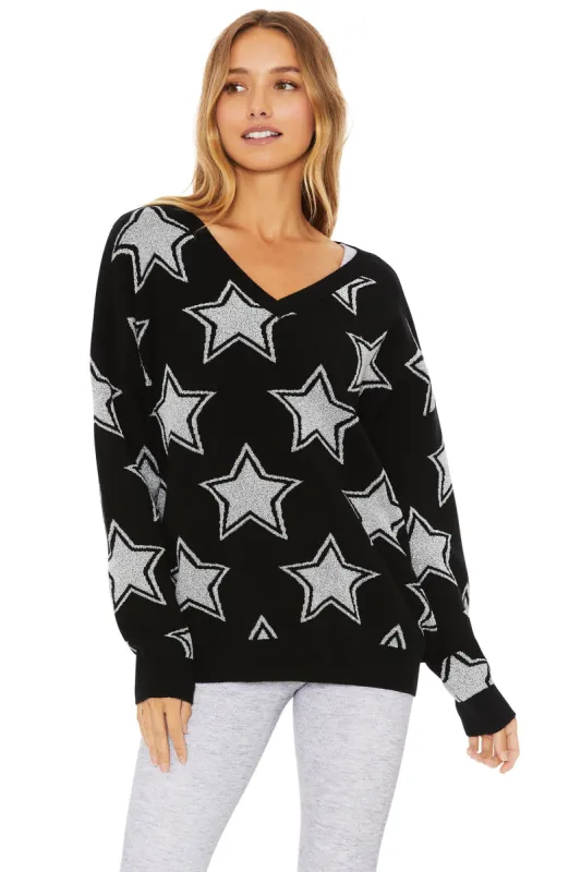 Joey Sweater Silver Disco Star sold by Beach Riot