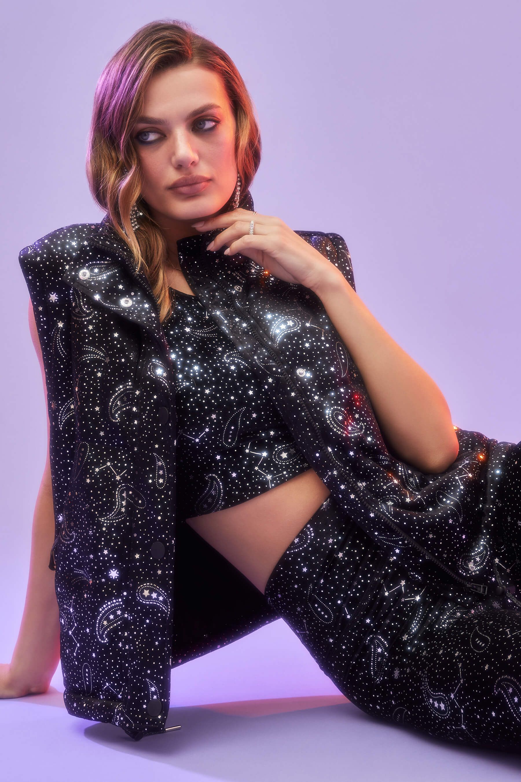 Kris Puffer Jacket Shooting Stars sold by Beach Riot product image thumbnail 4