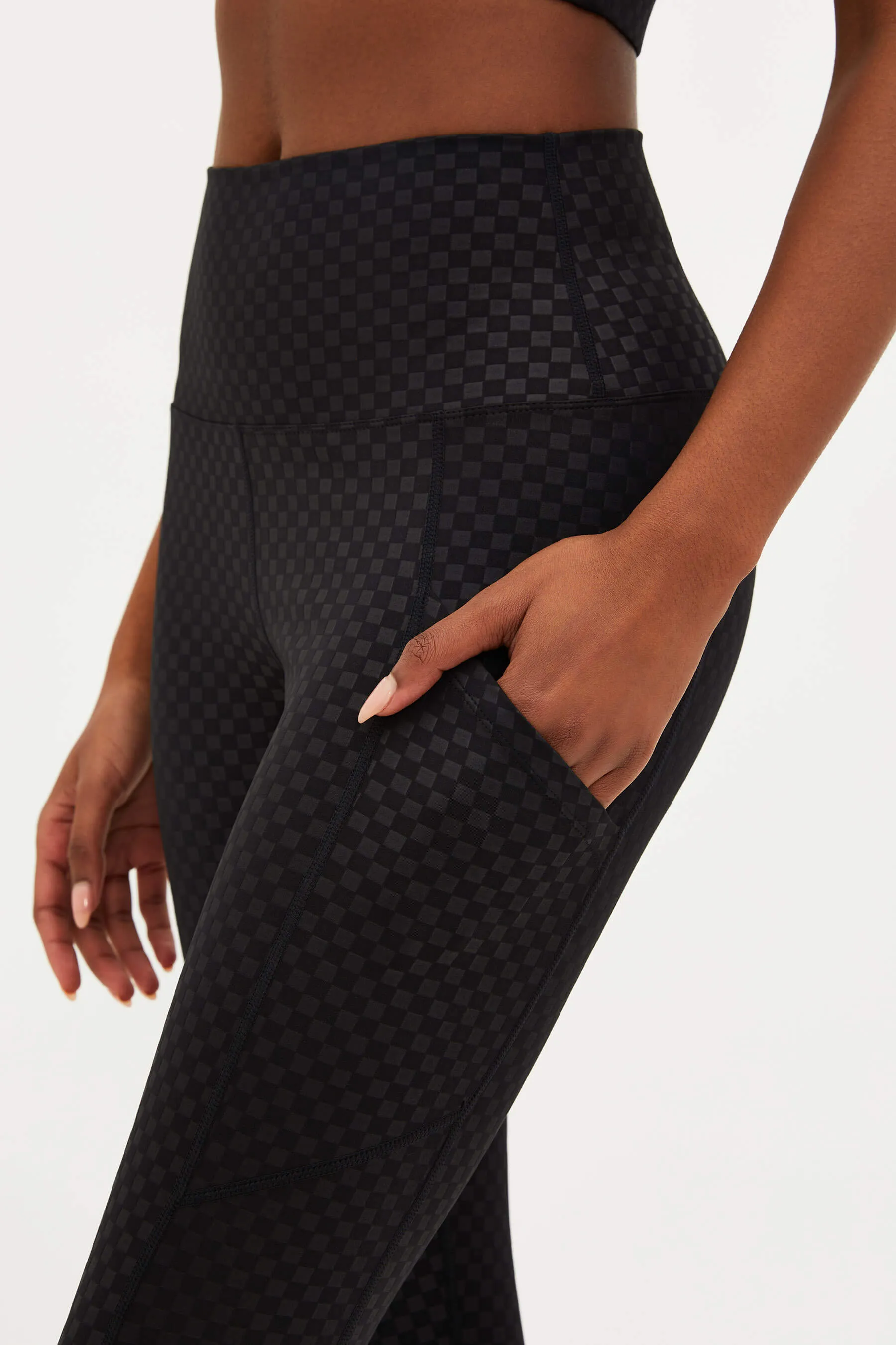 Summer Legging Black Embossed Check sold by Beach Riot product image thumbnail 4
