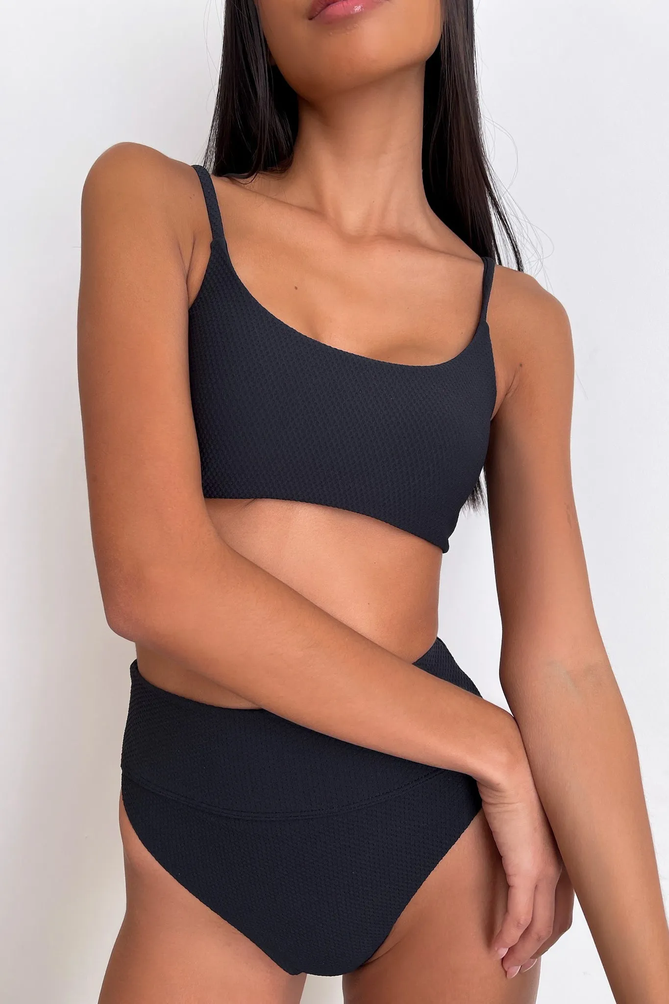 Lou Top Black Waffle sold by Beach Riot product image thumbnail 3