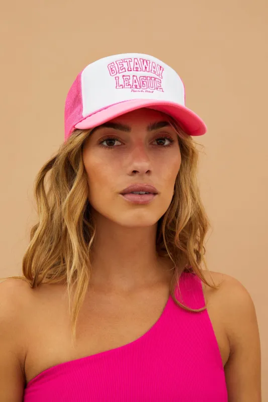 Trucker Hat Bright Fuchsia sold by Beach Riot