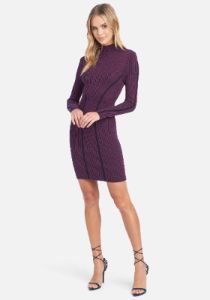 Mock Neck Long Sleeve Dress sold by Bebe