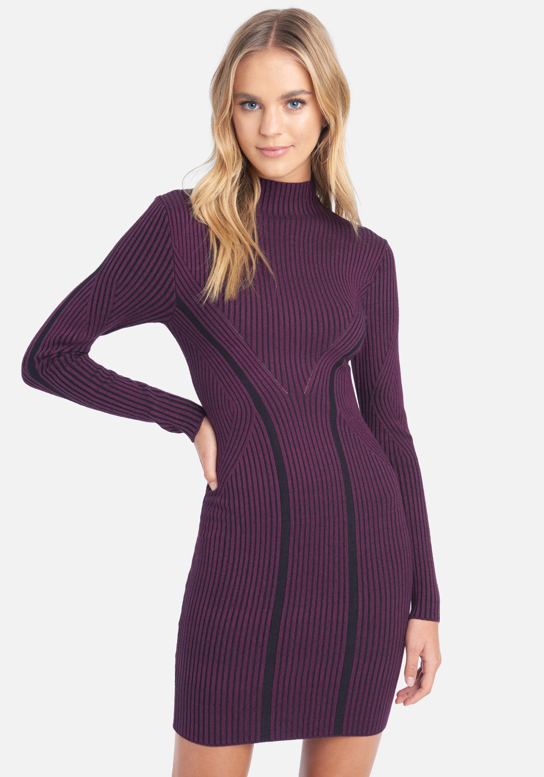 Mock Neck Long Sleeve Dress sold by Bebe