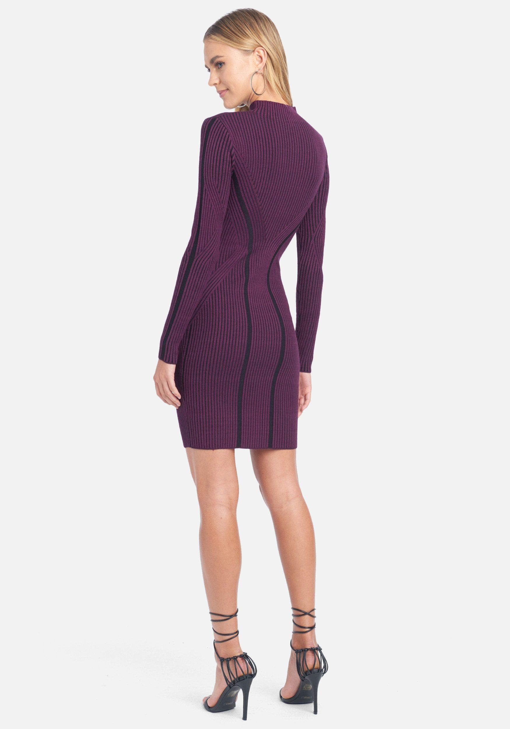 Mock Neck Long Sleeve Dress sold by Bebe product image thumbnail 3