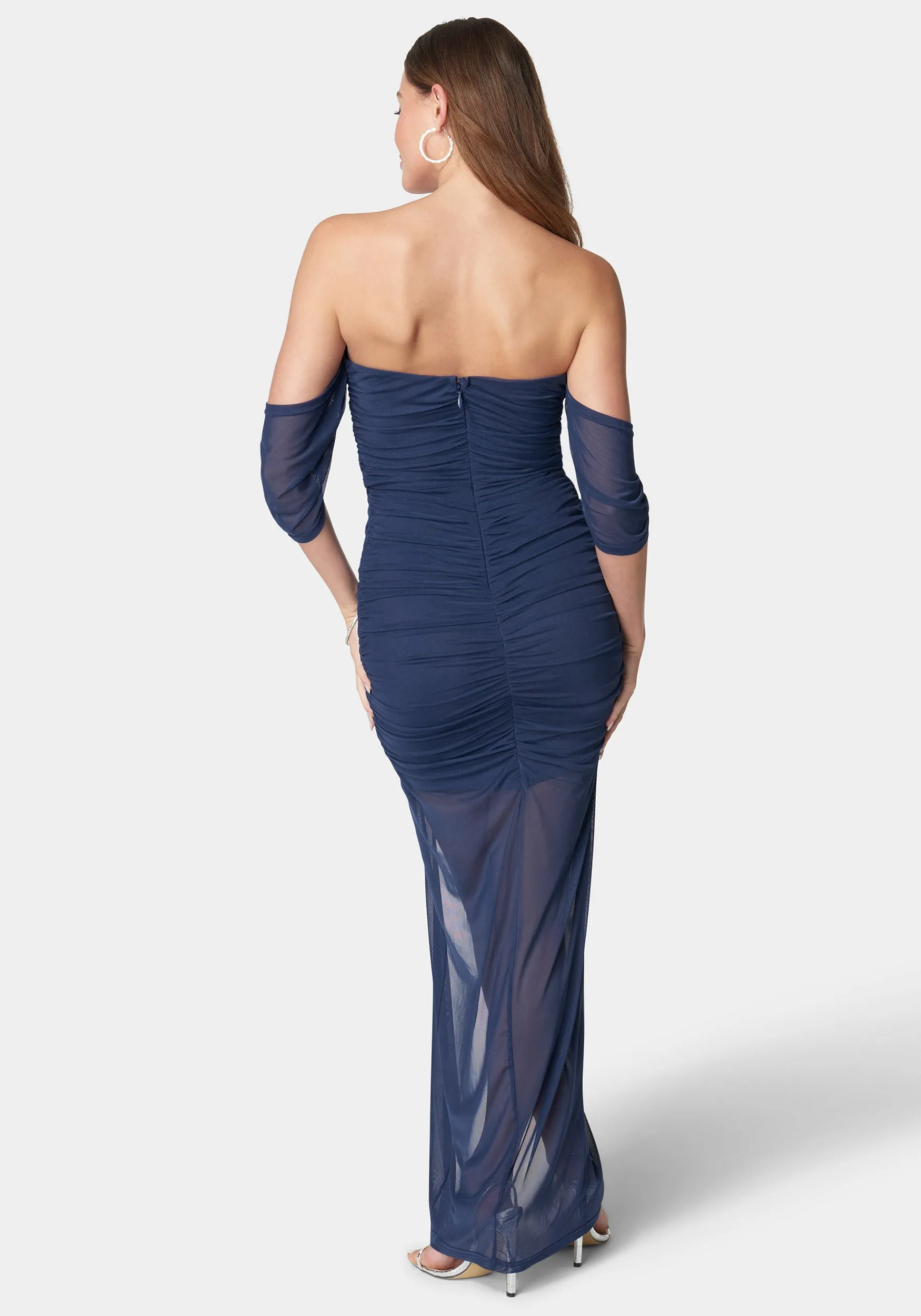 Off Shoulder Mesh Dress sold by Bebe product image thumbnail 3