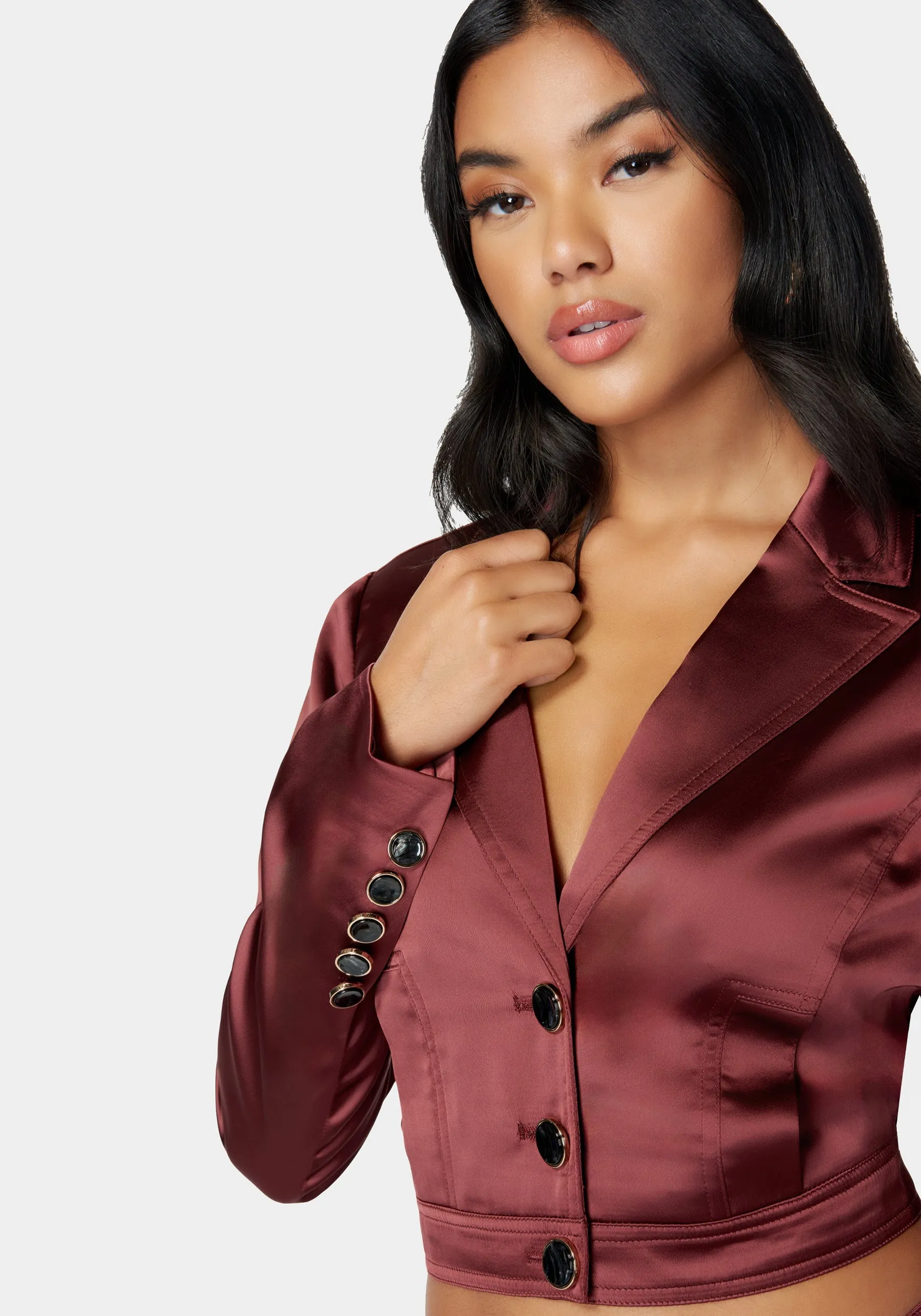 Tailored Satin Jacket sold by Bebe product image thumbnail 5