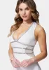 Illusion Cutout Sparkle Mini Dress sold by Bebe