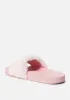 Furiosa Faux Fur Slides sold by Bebe