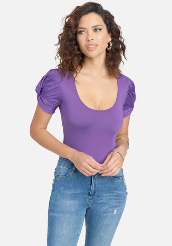 Scoop Neck Knit Bodysuit sold by Bebe