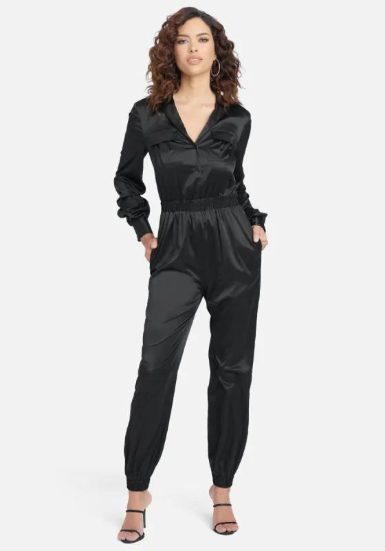 Long Sleeve Charmeuse Jumpsuit sold by Bebe