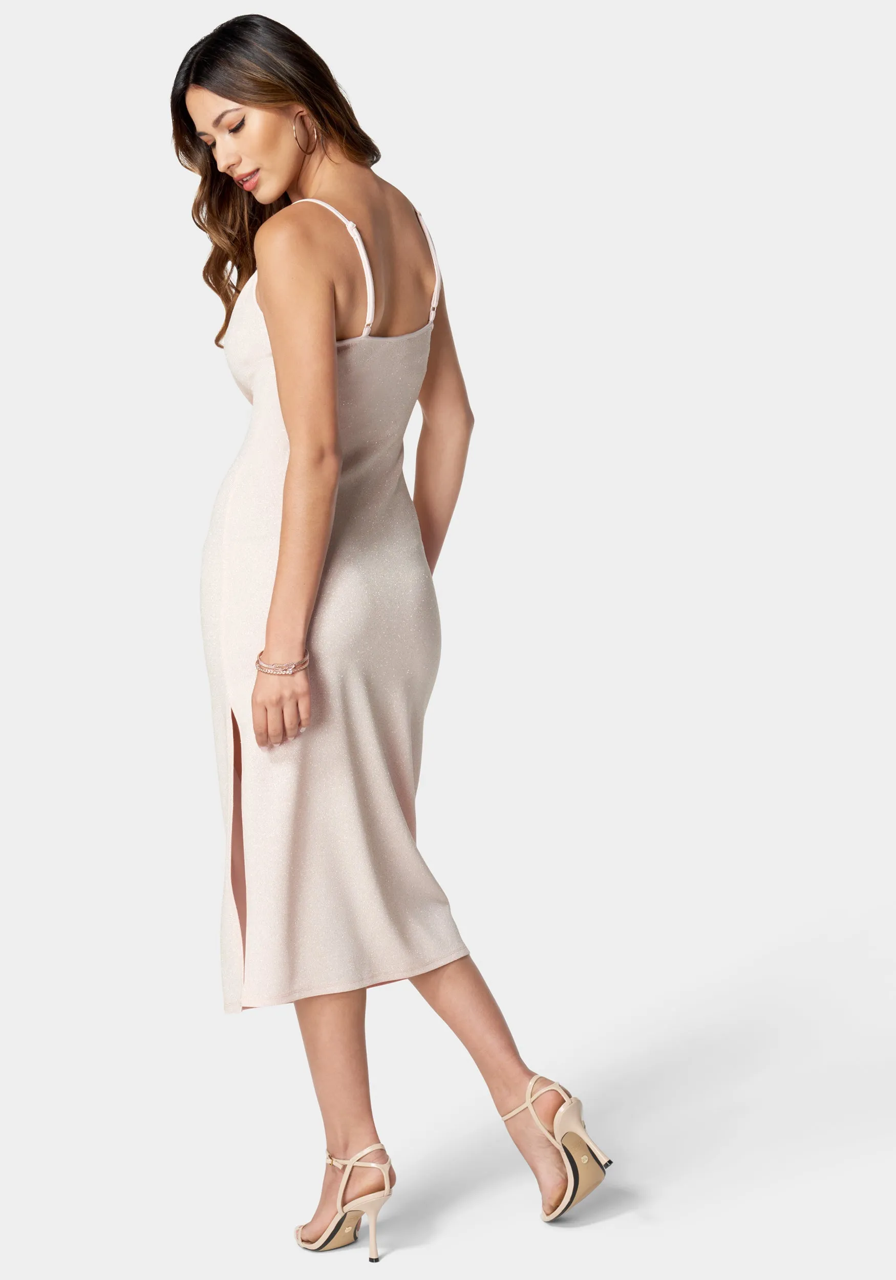 Cowl Neck Shine Midi Dress sold by Bebe product image thumbnail 3