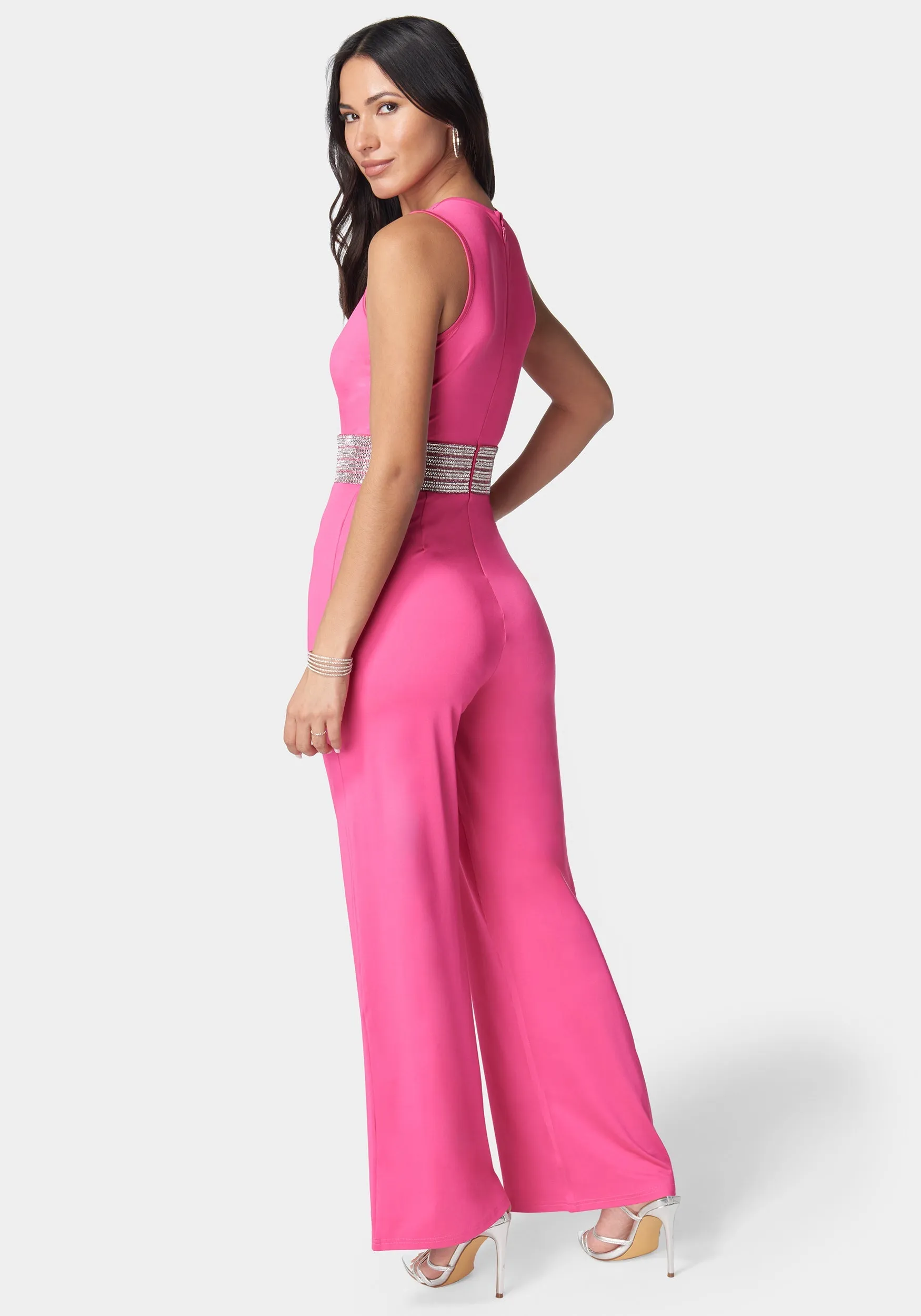 Embellished Wide Leg Jumpsuit sold by Bebe product image thumbnail 3