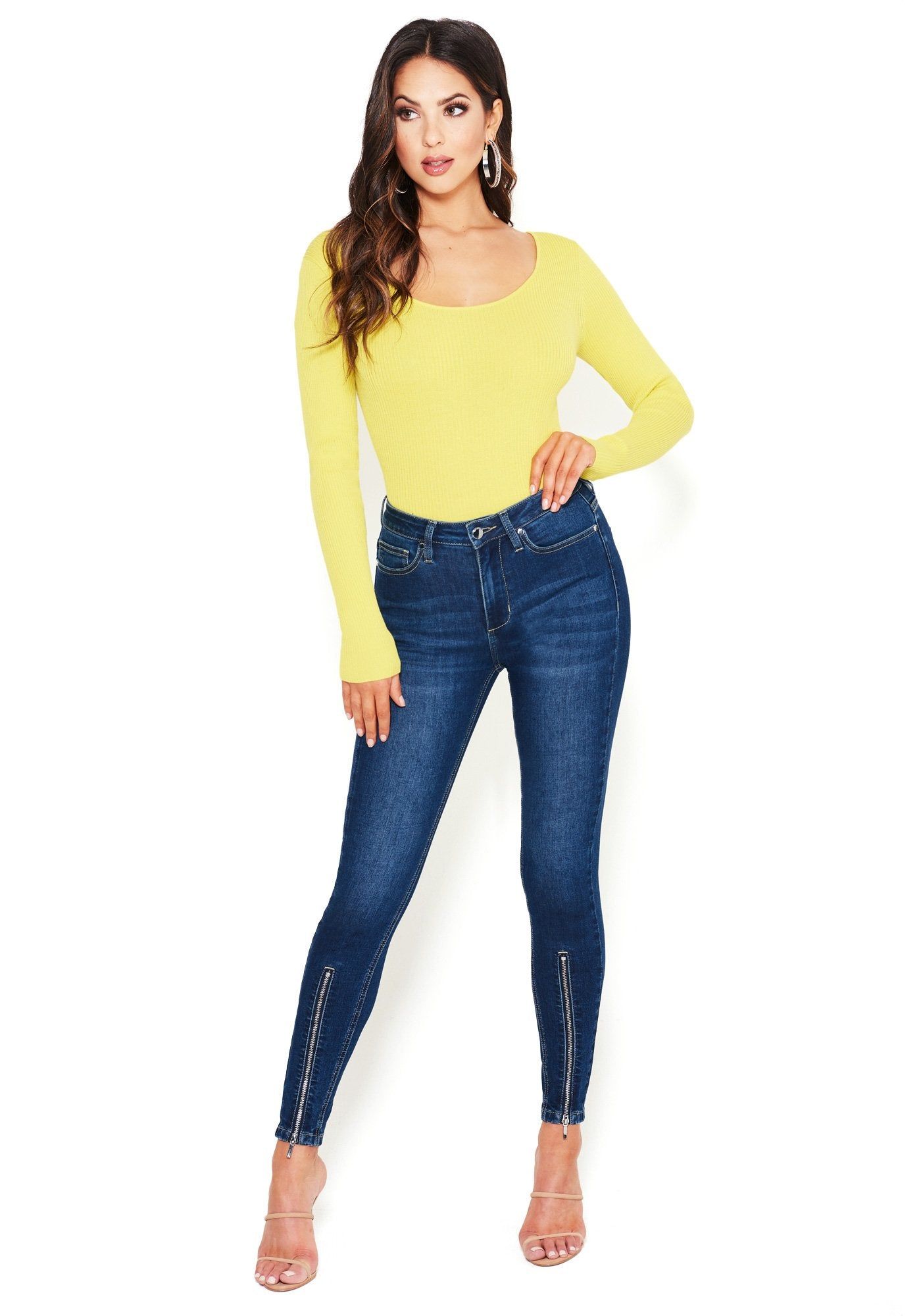 Zipper Detail Skinny Jeans sold by Bebe product image thumbnail 2