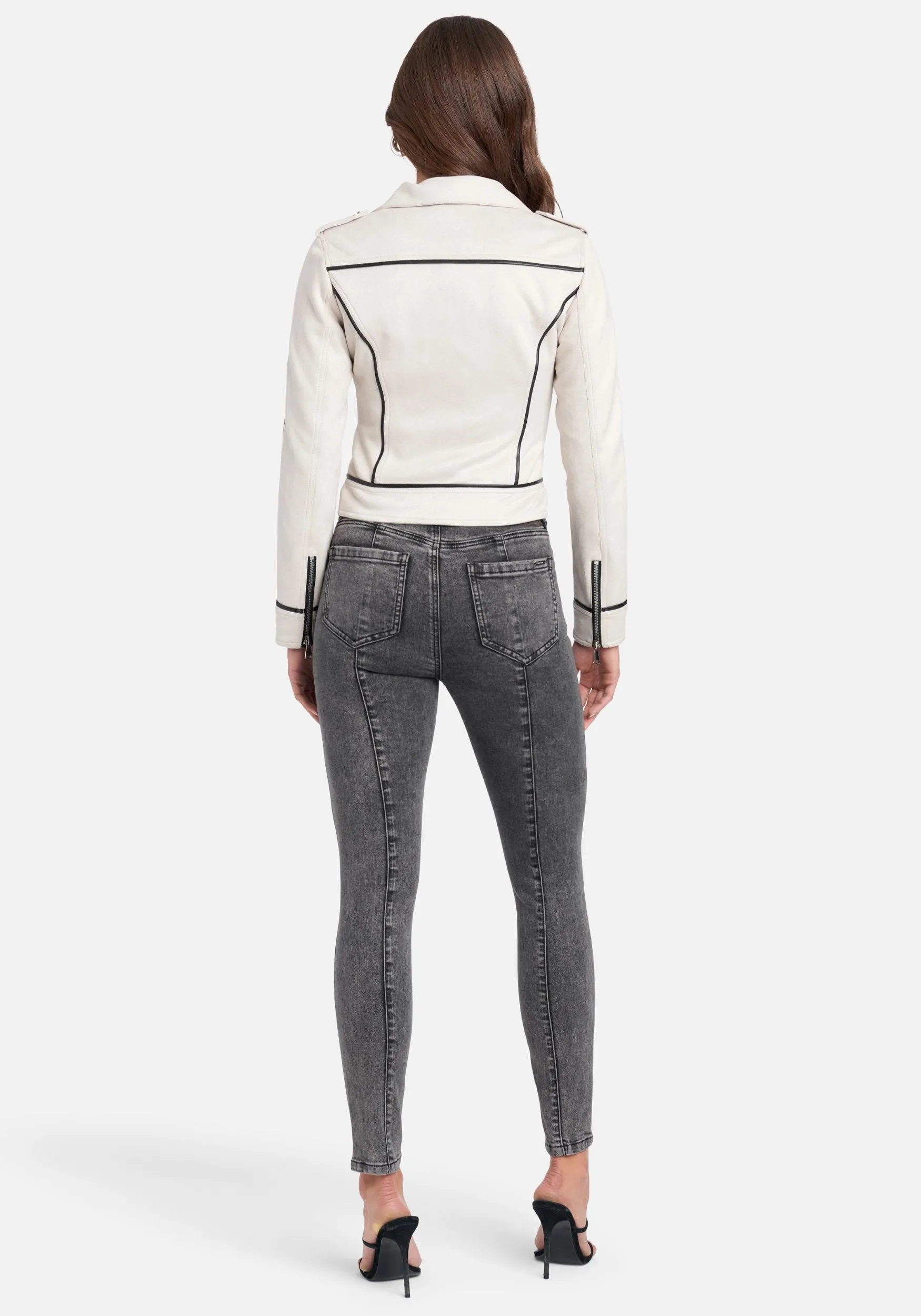 Acid Wash Stud Detail Skinny Jeans sold by Bebe product image thumbnail 3
